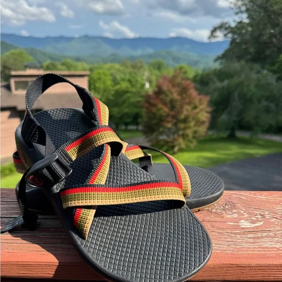 Chaco | Shoes | Chaco Black Sandals With Red And Yellow  display picture 3